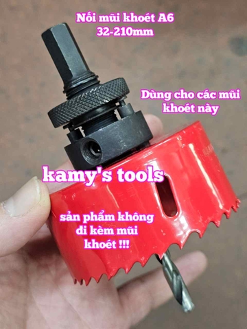 Đầu khớp nối mũi khoét lỗ Dannio A2 dùng cho 14-30mm và A6 dùng cho 32-210mm