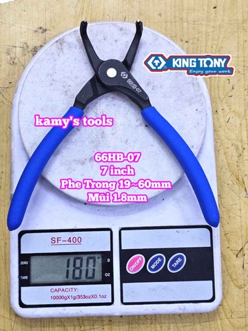 Kìm mở phe Cong trong ngoài 7 inch Kingtony 66HB-07 66SB-07 mở phe 19-60mm