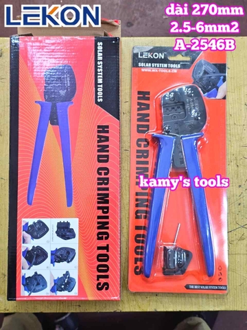 Kìm bấm cos MC3 MC4 năng lượng mặt trời Lekon A-2546B dài 270mm 2.5-6mm2 cao cấp