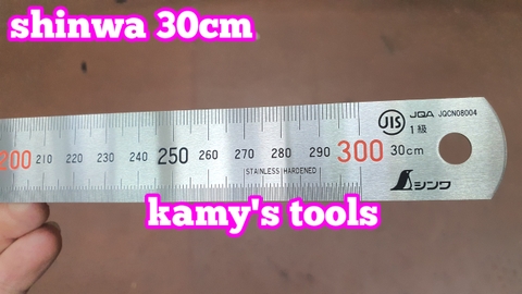 Thước lá Shinwa inox 0-300mm model 14028, thước lá 30cm
