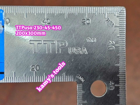 Thước ke vuông 200x300mm thép TTPusa 230-45-450, ê ke đo góc vuông