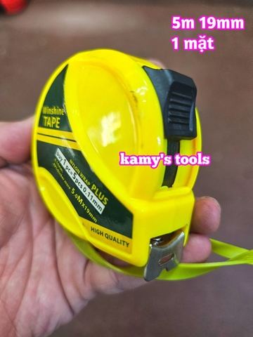 Thước Kéo 5m Bản 25mm Winshine Kéo Không Gãy (Thước Kéo 5m, Thước Rút 5m, Thước Cuốn 5m)