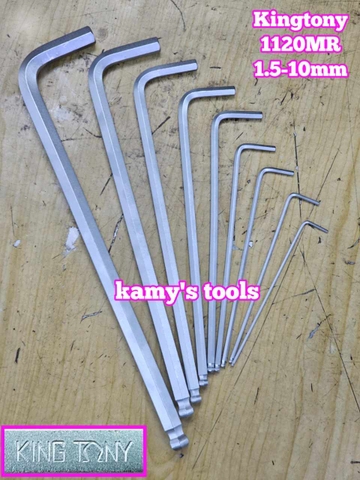 Lục giác bi Kingtony 1.5mm 2mm 2.5mm 3mm 4mm 5mm 6mm 8mm 10mm 112015MR 112002MR 112025MR 112003MR 112004MR 112005MR 112006MR 112008MR 112010MR