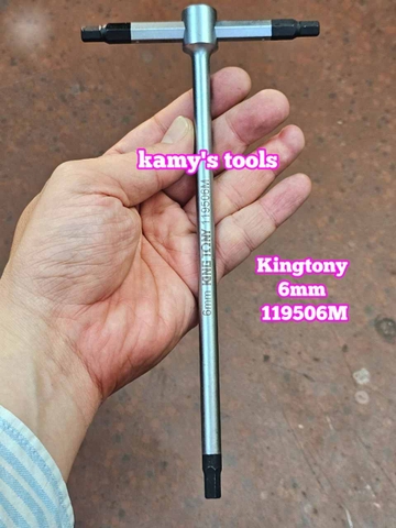 Lục giác bằng cán chữ T trượt Kingtony 2mm 2.5mm 3mm 4mm 5mm 6mm 8mm 10mm 119502M 119525M 119503M 119504M 119505M 119506M 119508M 119510M