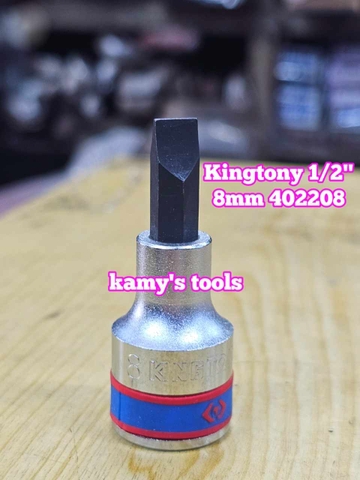 Đầu tuýp vít dẹp lỗ 1/2 inch Kingtony 8mm 10mm 12mm 14mm 16mm model 402208 402210 402212 402214 402216