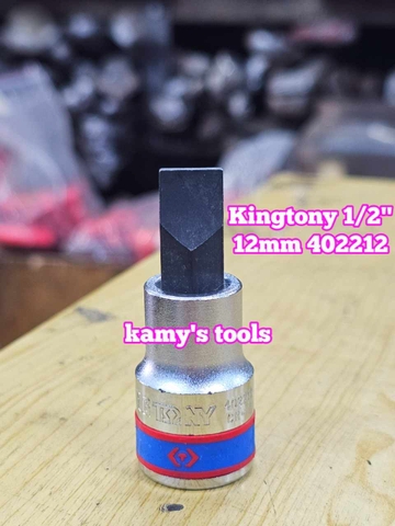 Đầu tuýp vít dẹp lỗ 1/2 inch Kingtony 8mm 10mm 12mm 14mm 16mm model 402208 402210 402212 402214 402216