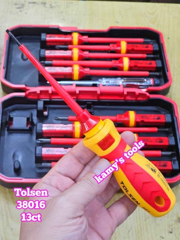 Bộ tua vít cách điện Tolsen 38016 bộ 13 món