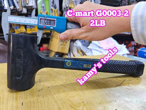 Búa cao su giảm chấn 1LB 1.5LB 2LB 3LB 4LB 5LB 6LB C-mart G0003-1 G0003-1.5 G0003-2 G0003-3 G0003-4 G0003-5 G0003-6