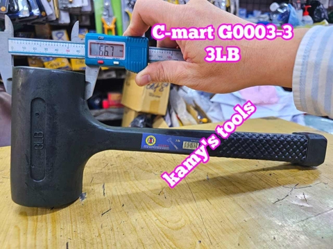 Búa cao su giảm chấn 1LB 1.5LB 2LB 3LB 4LB 5LB 6LB C-mart G0003-1 G0003-1.5 G0003-2 G0003-3 G0003-4 G0003-5 G0003-6