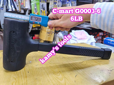 Búa cao su giảm chấn 1LB 1.5LB 2LB 3LB 4LB 5LB 6LB C-mart G0003-1 G0003-1.5 G0003-2 G0003-3 G0003-4 G0003-5 G0003-6