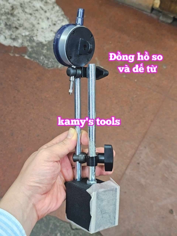 Combo đồng hồ so 0-10mm Wetools và đế từ CZ-6C