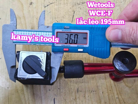 Chân đế từ nam châm gá đồng hồ so lắc léo dài 195mm WCE-F Wetools