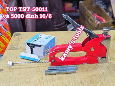 Combo Dụng cụ Kìm Súng Bắn Đinh Ghim Top Tst-50011 Và 5000 Đinh Ghim 16/6