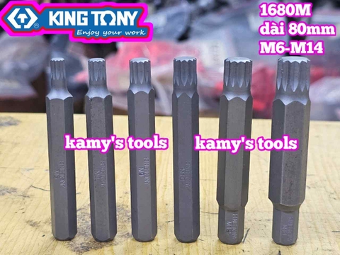 Mũi vít đóng đầu bông Kingtony M6 M8 M9 M10 dài 80mm 168006M 168008M 168009M 168010M 168012M 168014M