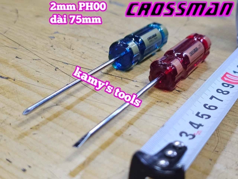 Tua vít bake dẹp 2mm PH00 Crossman dài 75mm 45-227 45-207