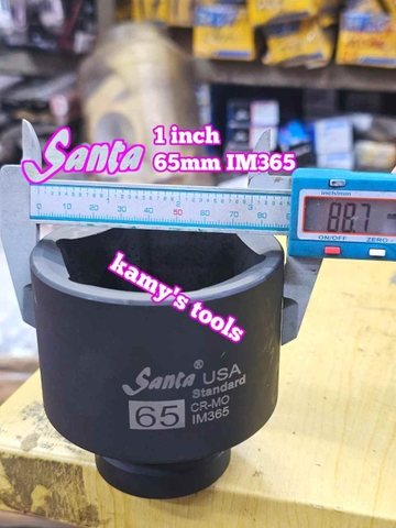 Đầu tuýp đầu khẩu 1 inch Santa thép Cr-mo 60mm 65mm 70mm 75mm 80mm IM360 IM365 IM370 IM375 IM380