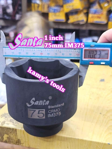 Đầu tuýp đầu khẩu 1 inch Santa thép Cr-mo 60mm 65mm 70mm 75mm 80mm IM360 IM365 IM370 IM375 IM380