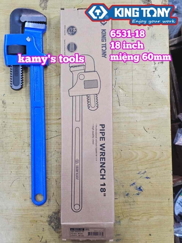 Mỏ lết răng Kingtony 18 inch 450mm 6531-18 mở miệng 60mm