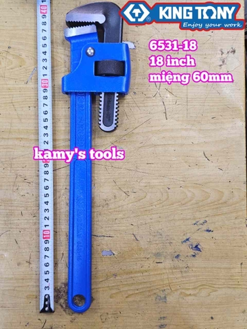 Mỏ lết răng Kingtony 18 inch 450mm 6531-18 mở miệng 60mm