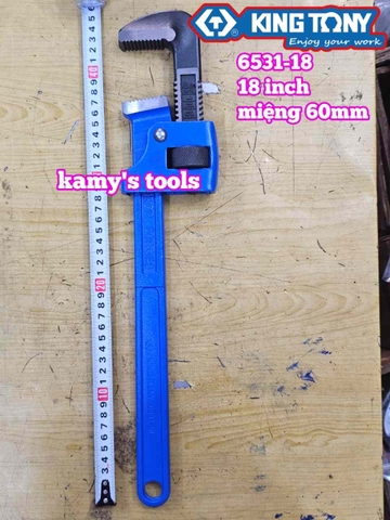 Mỏ lết răng Kingtony 18 inch 450mm 6531-18 mở miệng 60mm