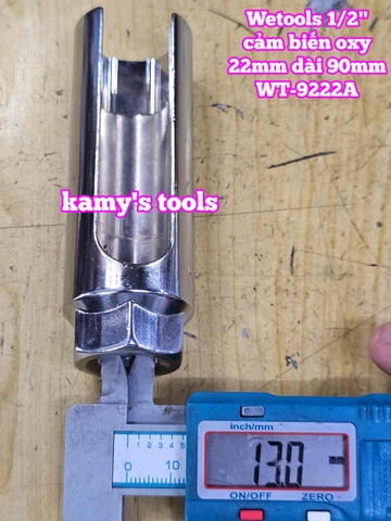 Dụng cụ tháo gỡ ổ cắm cảm biến oxy xe hơi 22mm dài 90mm Wetools WT-9222A