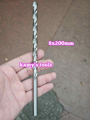 Mũi khoan sắt dài 200mm cỡ 4mm 5mm 6mm 7mm 8mm Wetools