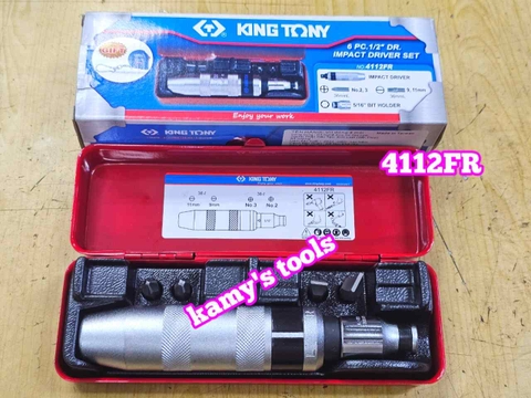 Bộ tua vít đóng tự động 4 mũi cao cấp Kingtony 4112FR 4112FR11 4112FR13 4112FR14