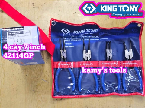 Bộ kìm mở phe 4 chi tiết 42114GP Kingtony