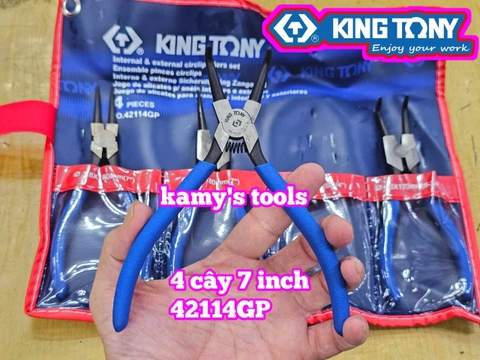Bộ kìm mở phe 4 chi tiết 42114GP Kingtony