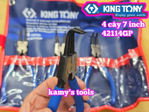 Bộ kìm mở phe 4 chi tiết 42114GP Kingtony