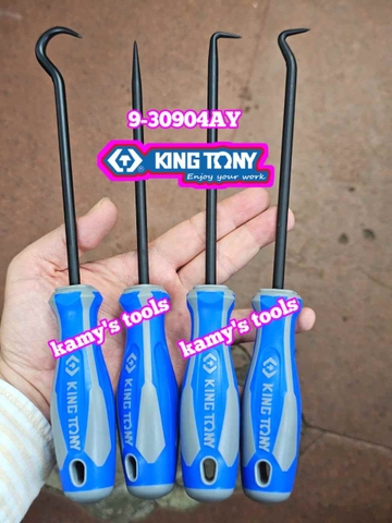 Bộ dụng cụ vít tháo móc phốt ron Kingtony 9-30904AY dài 10 inch 4 chi tiết