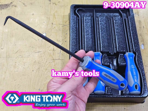 Bộ dụng cụ vít tháo móc phốt ron Kingtony 9-30904AY dài 10 inch 4 chi tiết