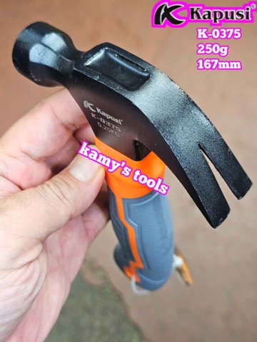 Búa nhổ đinh cán lùn bọc nhựa Kapusi 250g model K-0375