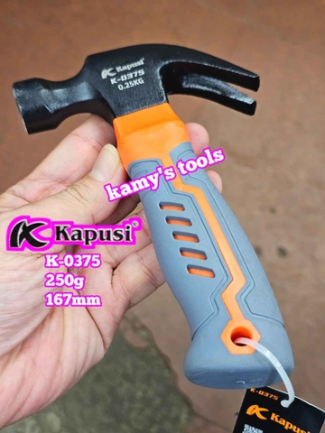Búa nhổ đinh cán lùn bọc nhựa Kapusi 250g model K-0375