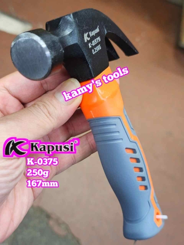 Búa nhổ đinh cán lùn bọc nhựa Kapusi 250g model K-0375