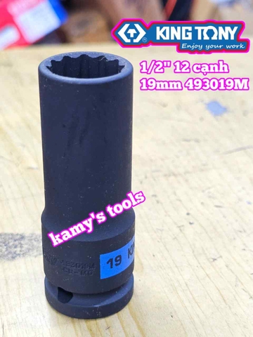 Tuýp 1/2 inch 12 cạnh Kingtony 10mm 12mm 14mm 17mm 19mm 21mm 493010M 493012M 493014M 493017M 493019M 493021M
