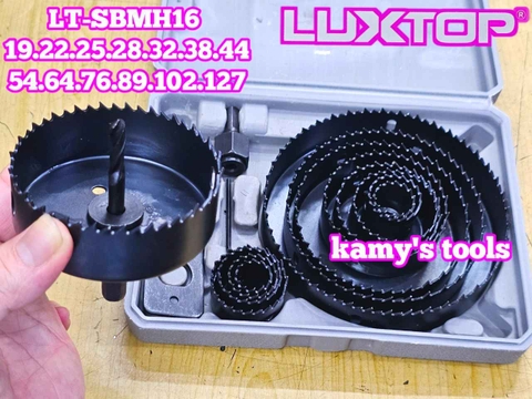 Bộ mũi khoét lỗ gỗ thạch cao 16 chi tiết LT-SBMH16 Luxtop 19-127mm