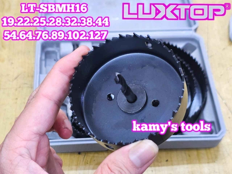 Bộ mũi khoét lỗ gỗ thạch cao 16 chi tiết LT-SBMH16 Luxtop 19-127mm