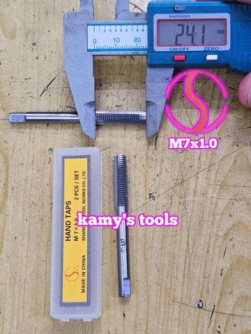 Bộ ta rô taro tạo ren trong Shanghai M7x1.0 dài 65mm SH-520710