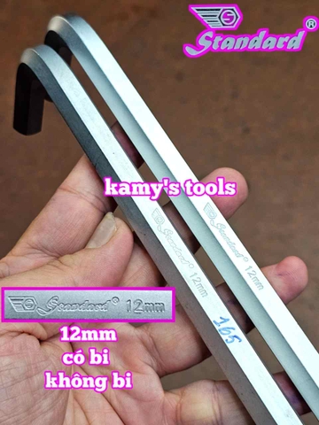 Lục giác hệ mét 12mm Standard không bi và có bi STD-68012A STD-68012B