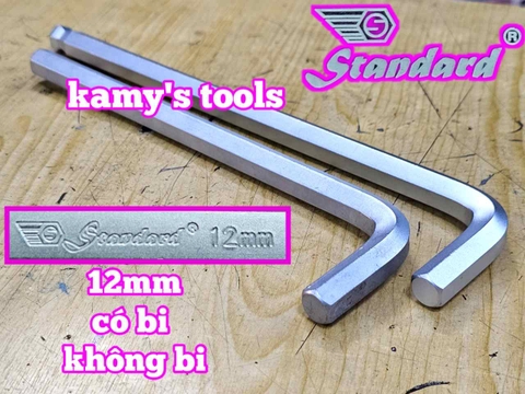 Lục giác hệ mét 12mm Standard không bi và có bi STD-68012A STD-68012B