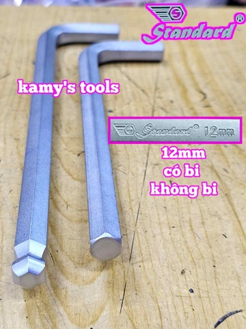 Lục giác hệ mét 12mm Standard không bi và có bi STD-68012A STD-68012B