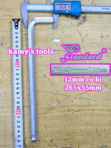 Lục giác hệ mét 12mm Standard không bi và có bi STD-68012A STD-68012B