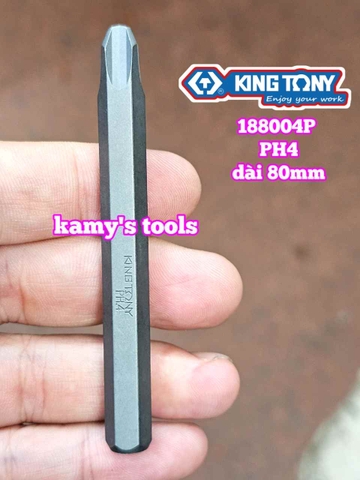 Mũi vít đóng bake PH2 PH3 PH4 Kingtony model 188002P 188003P 188004P dài 80mm