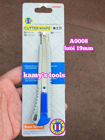 Dao rọc giấy đa năng 80x9x0.4mm C-mart model A0008