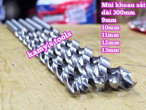 Mũi khoan sắt dài 300mm cỡ 9mm 10mm 11mm 12mm 13mm Wetools WT- 233009 WT-233010 WT-233011 WT-233012 WT-233013