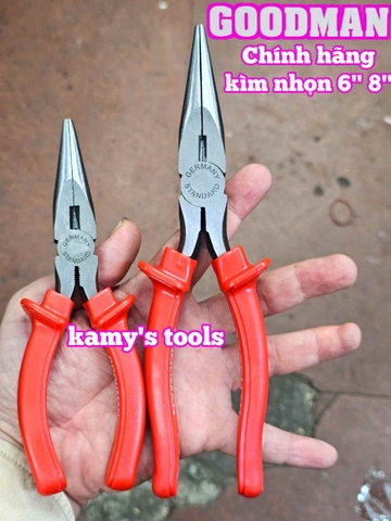 Kìm mỏ nhọn Goodman 6 inch 8 inch chính hãng 95-106 95-108