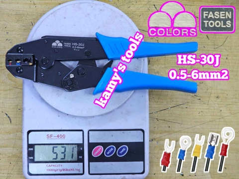 Kìm bấm cos Fasen HS-30J tiết diện 0.5-6mm2 dài 9 inch