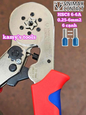KÌm bấm cos lục giác HSC8 6-6A Vnimax Contact pin tròn rỗng tự điều chỉnh chính hãng
