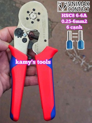 KÌm bấm cos lục giác HSC8 6-6A Vnimax Contact pin tròn rỗng tự điều chỉnh chính hãng